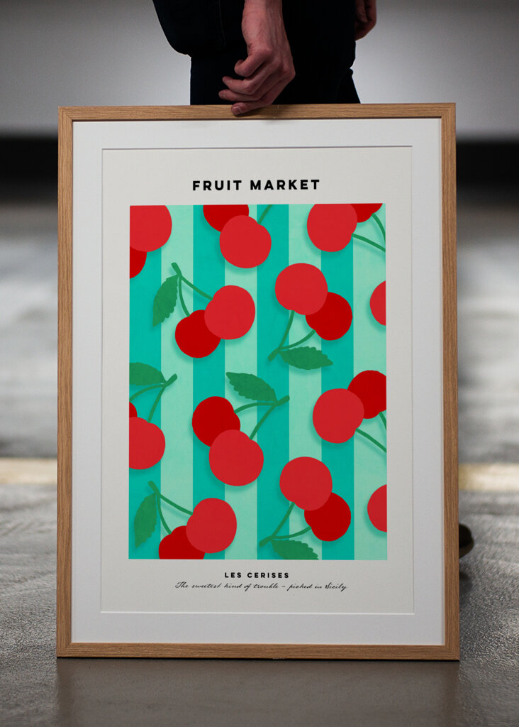 Les Cerises Fruit Market Art