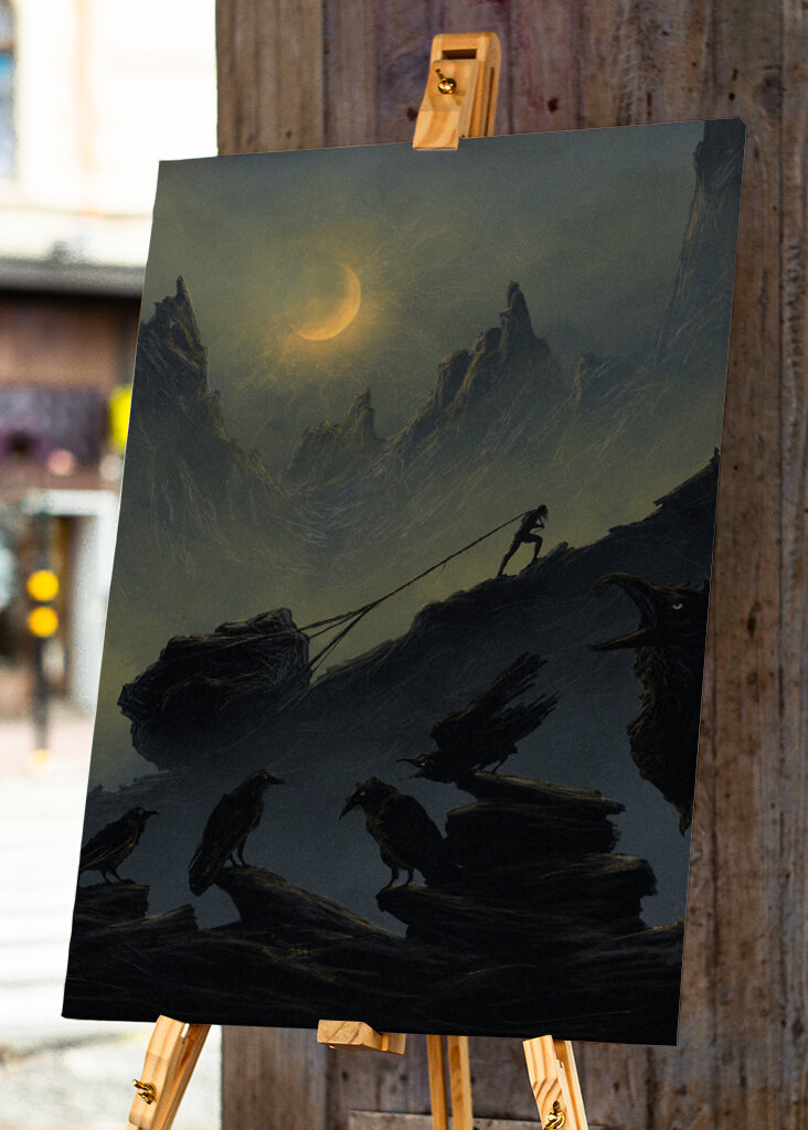 Das Gewicht des Lebens schleppen