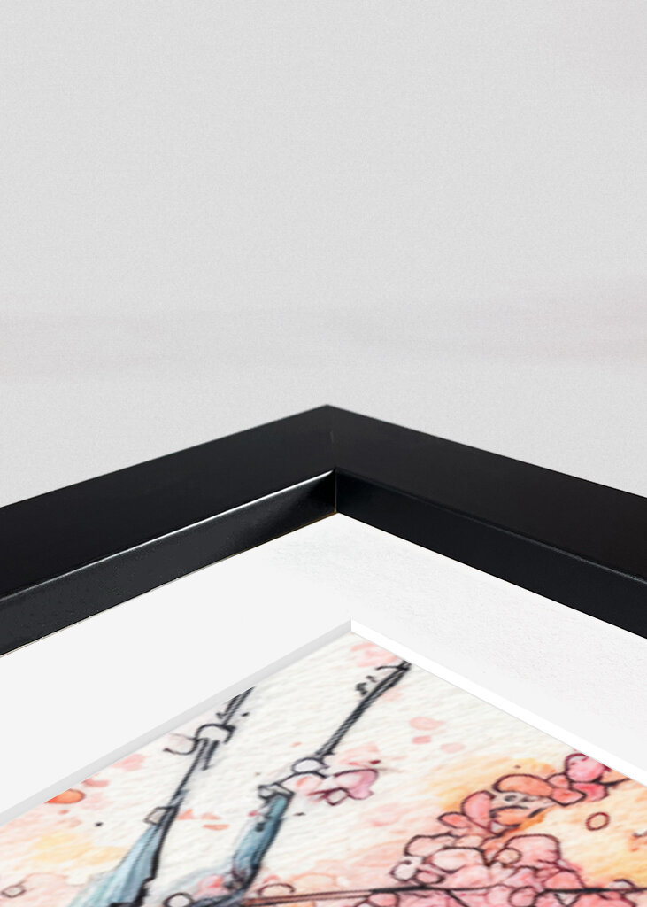 Akvarell macska a virágok között