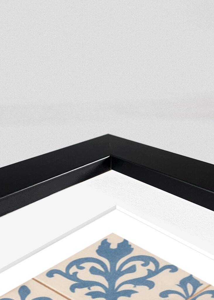 Peaches on Blue Tiles