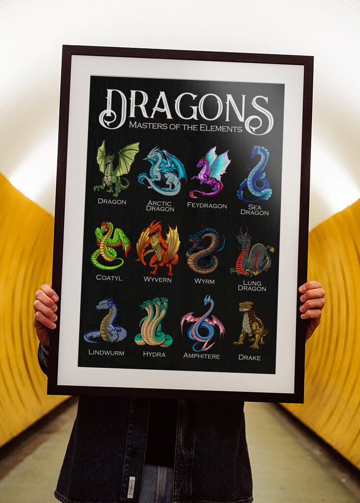 Elemental Dragons of Fantasy