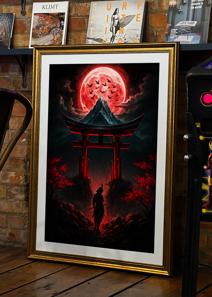 Samurai at Crimson Torii Gate