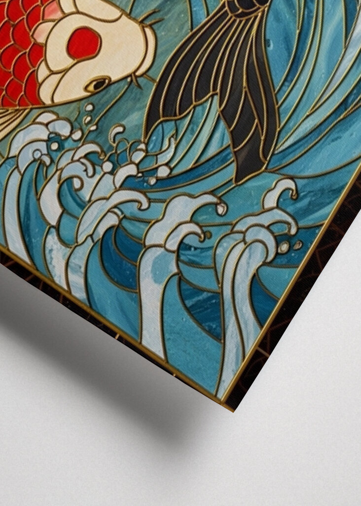 Koi Fish Stained Glass  