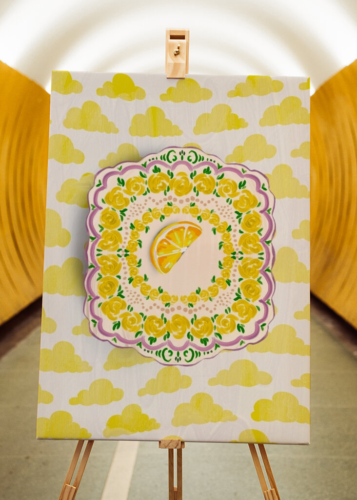 Het wig van de citroen op nam plaat toe