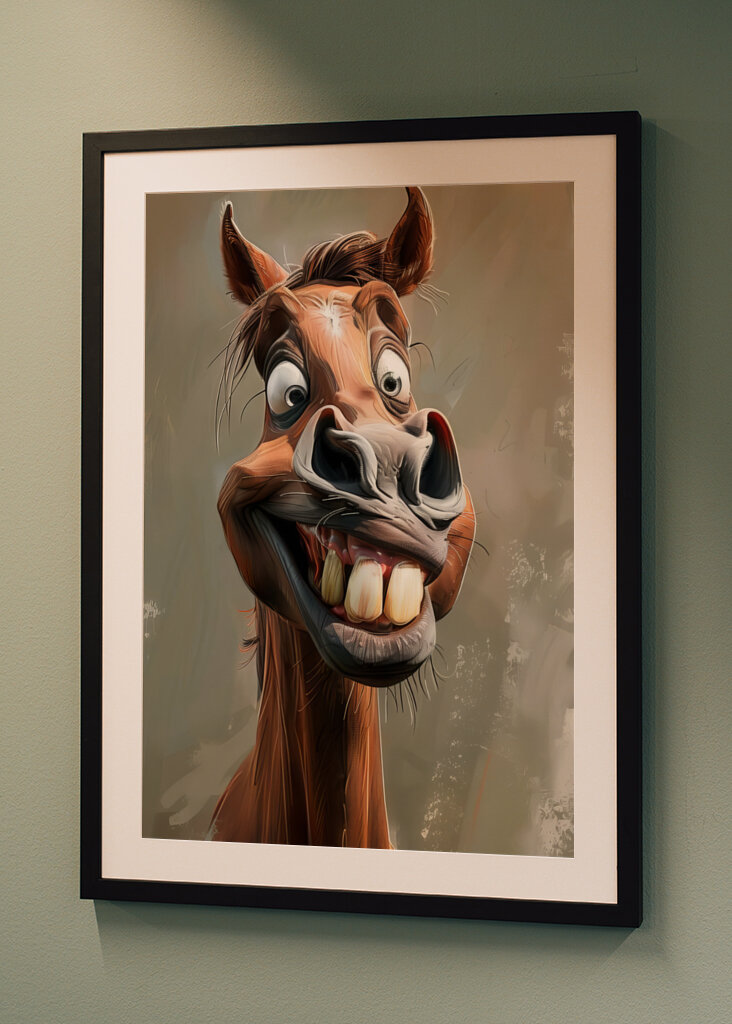 Kreslený portrét koňa 