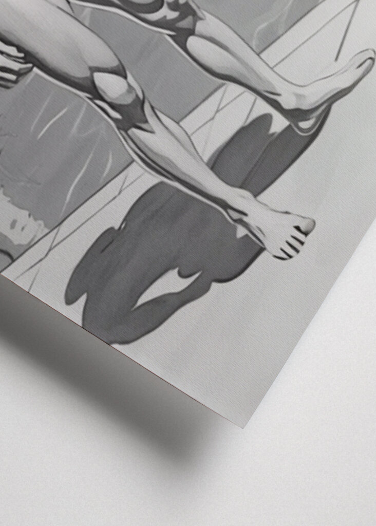 Retro Poolside Male Pin-Up