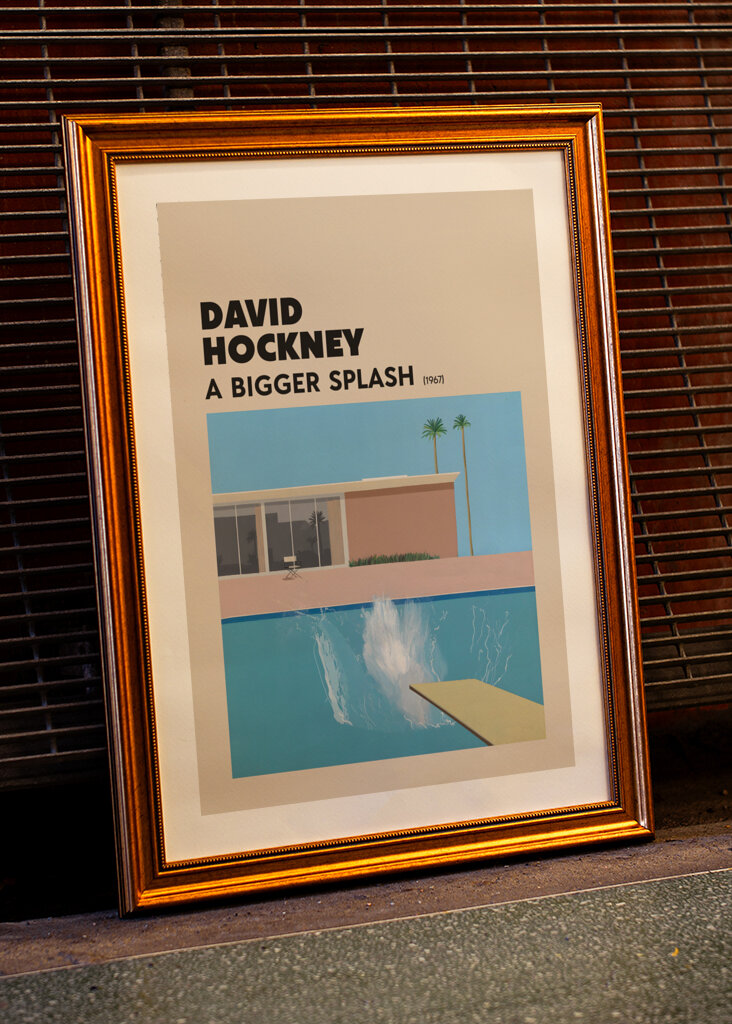 額装品/A Bigger Splash 1967/デビット ホックニー/ポスター David Hockney A Bigger Splash | Posters | Tate Shop | Tate