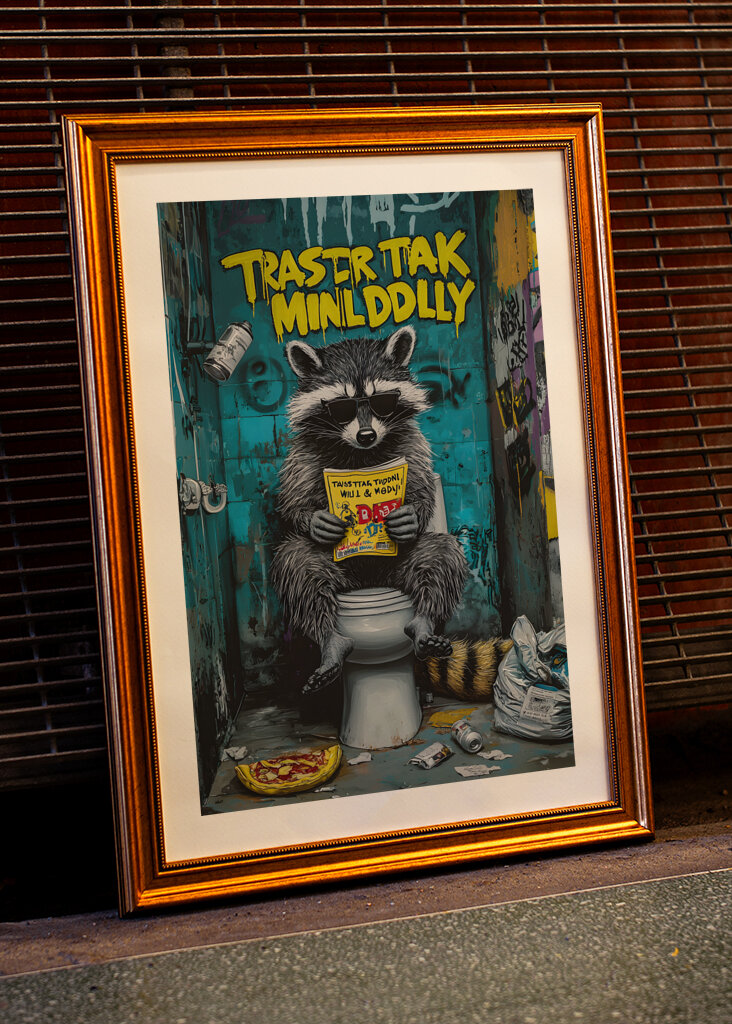 Drôle de toilette raton laveur 