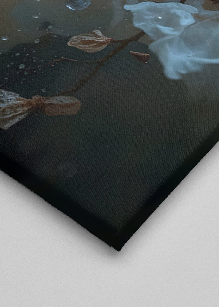 Abstrakt foto hvid og blå