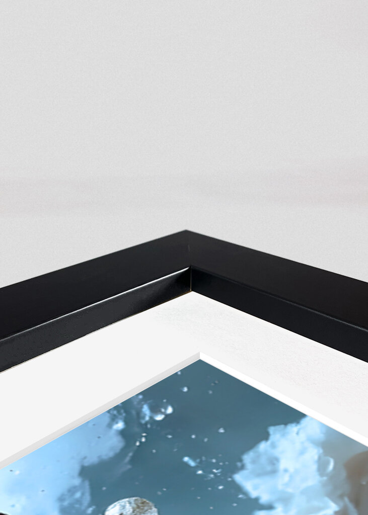 Abstrakt foto hvid og blå