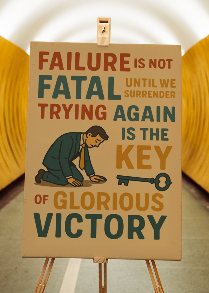 Scheitern beugt dich, nicht bricht 