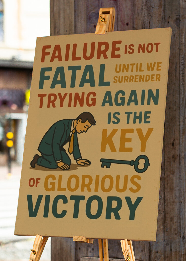 Scheitern beugt dich, nicht bricht 