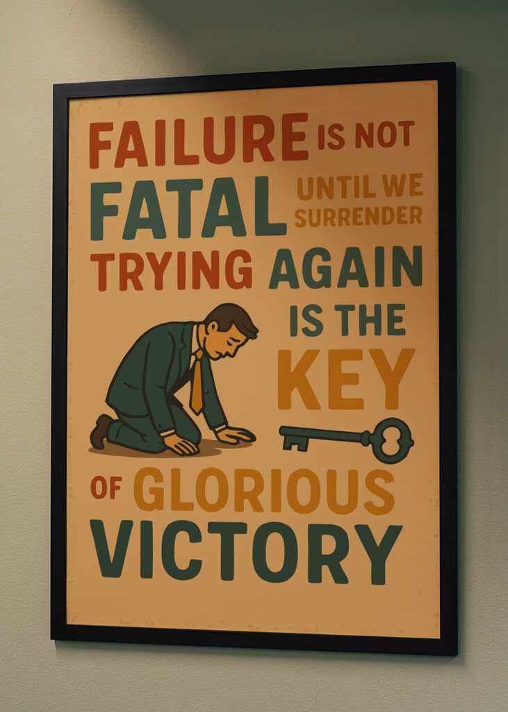 Scheitern beugt dich, nicht bricht 