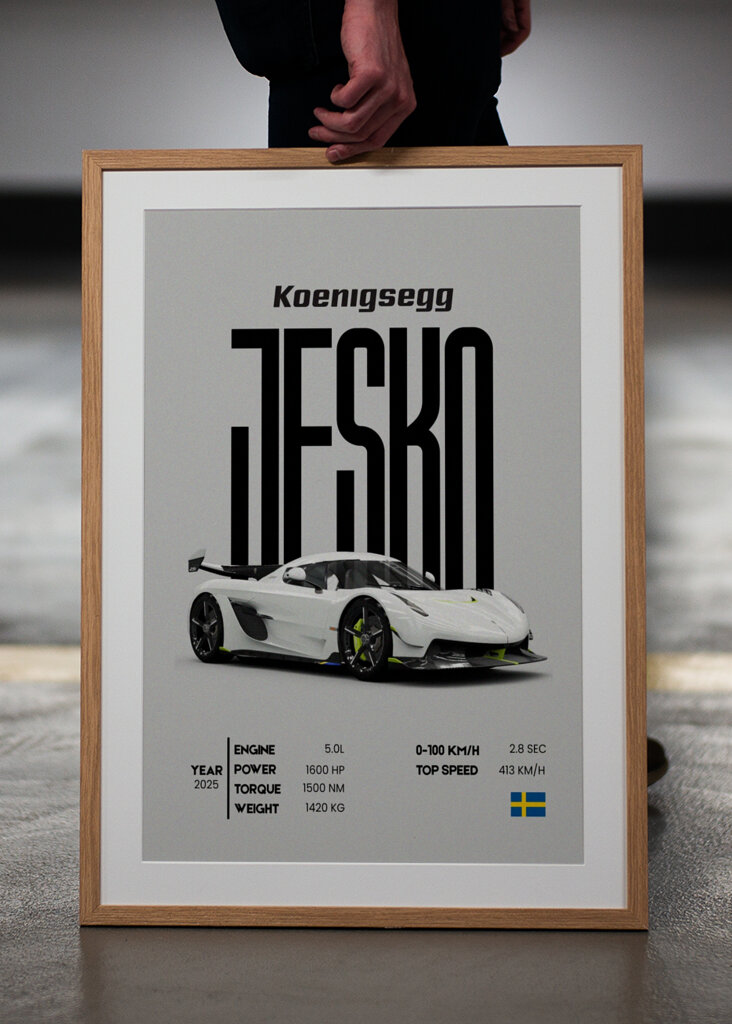 Koenigsegg Jesko posters & prints by Kyle Walker Style Art - Printler