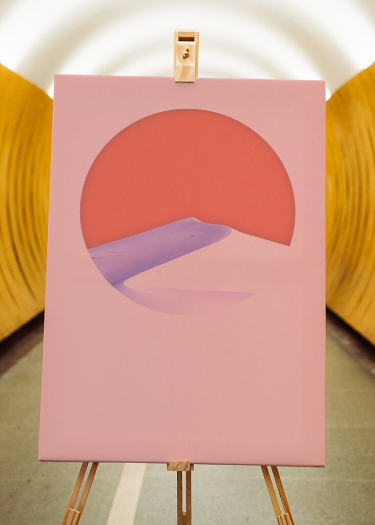 The red blue mountain 