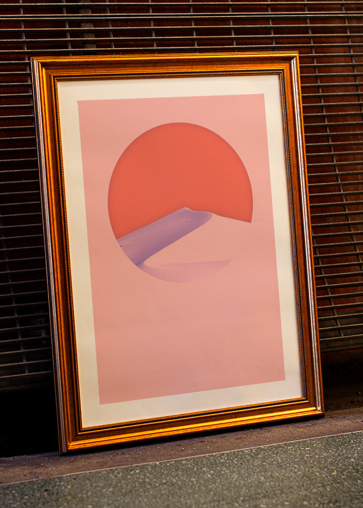 The red blue mountain 