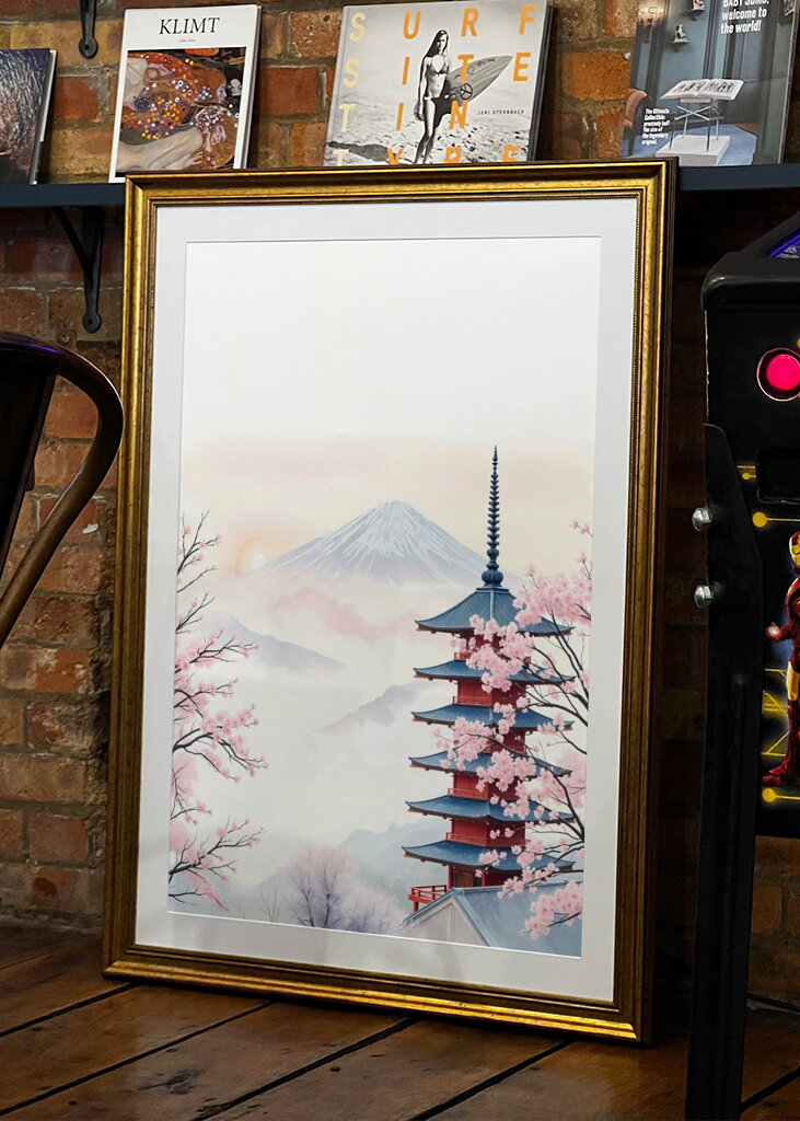 Mount Fuji by cherry blossoms