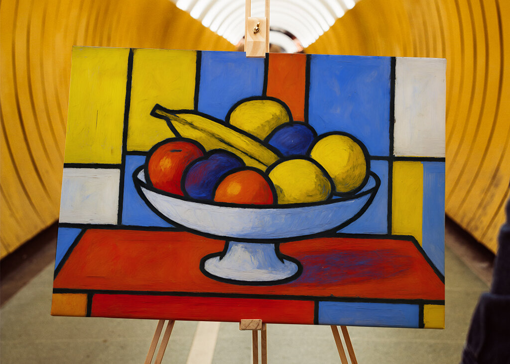 Fruit bowl still life painting