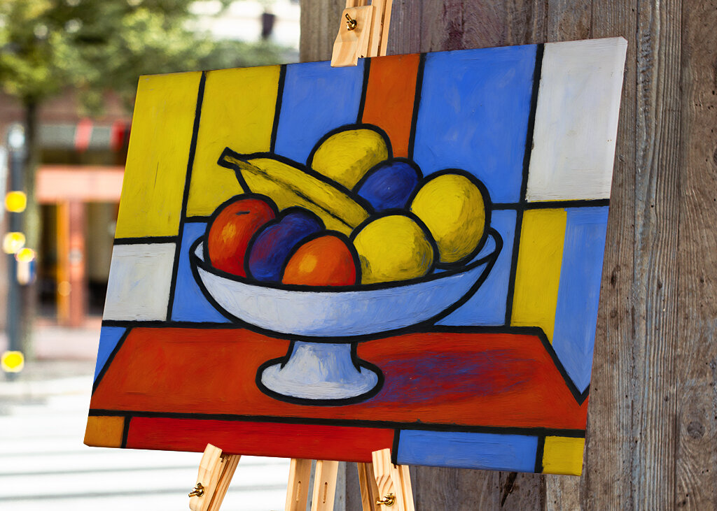 Fruit bowl still life painting