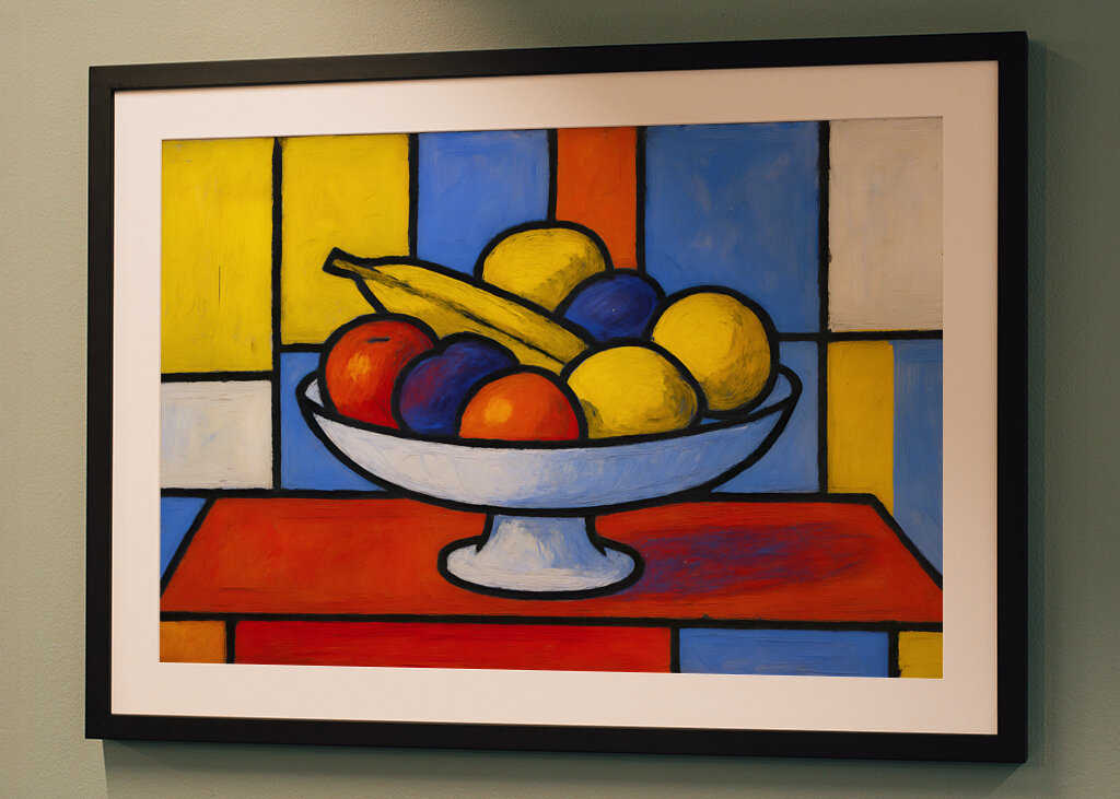 Fruit bowl still life painting