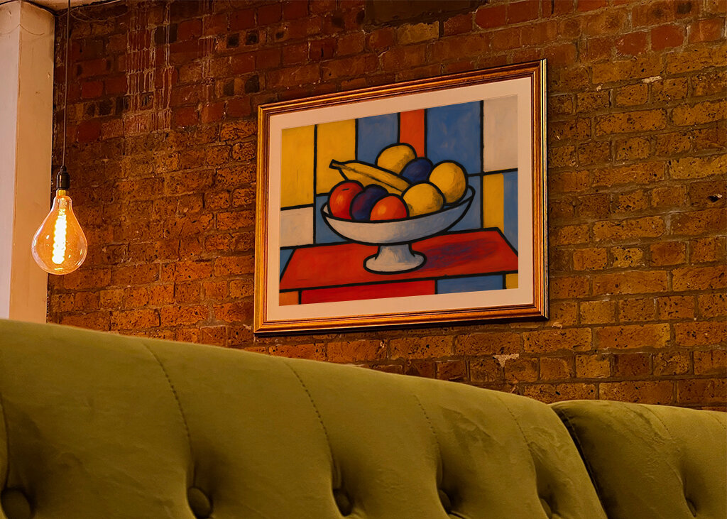 Fruit bowl still life painting