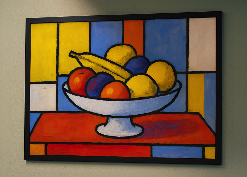 Fruit bowl still life painting