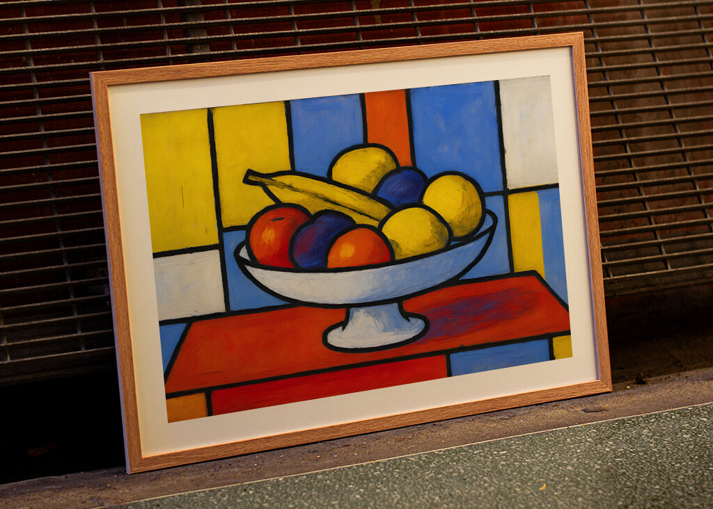 Fruit bowl still life painting