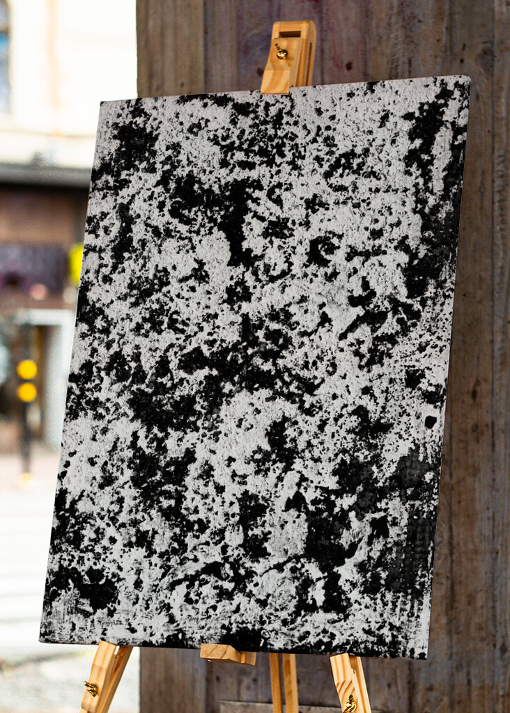 Arte abstrata em escala de cinza #5