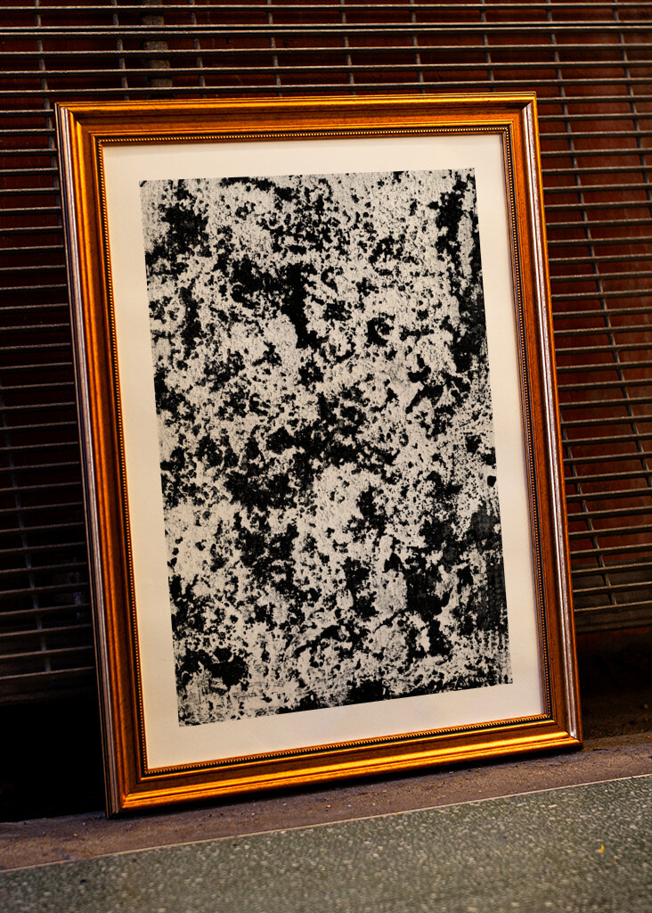 Arte abstrata em escala de cinza #5