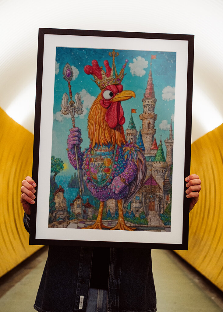 King Rooster in Royal Regalia