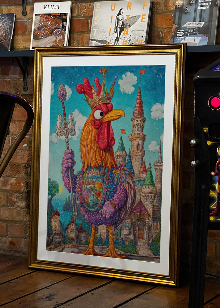 King Rooster in Royal Regalia