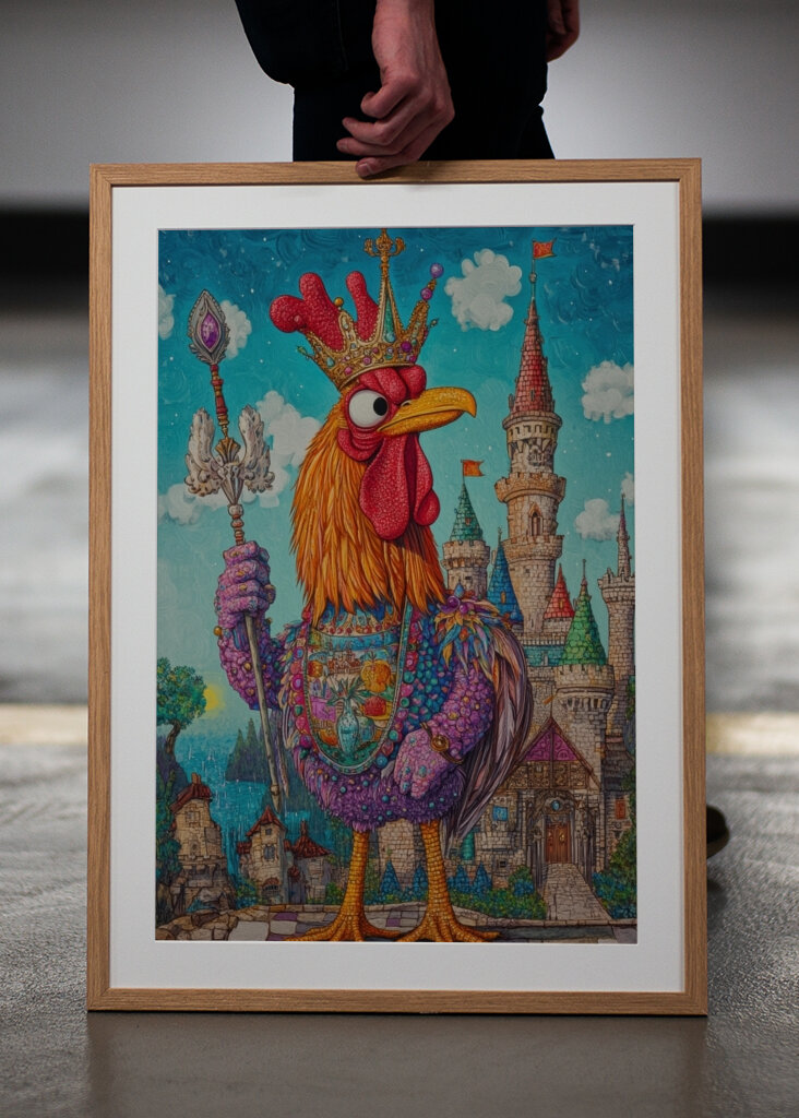 King Rooster in Royal Regalia