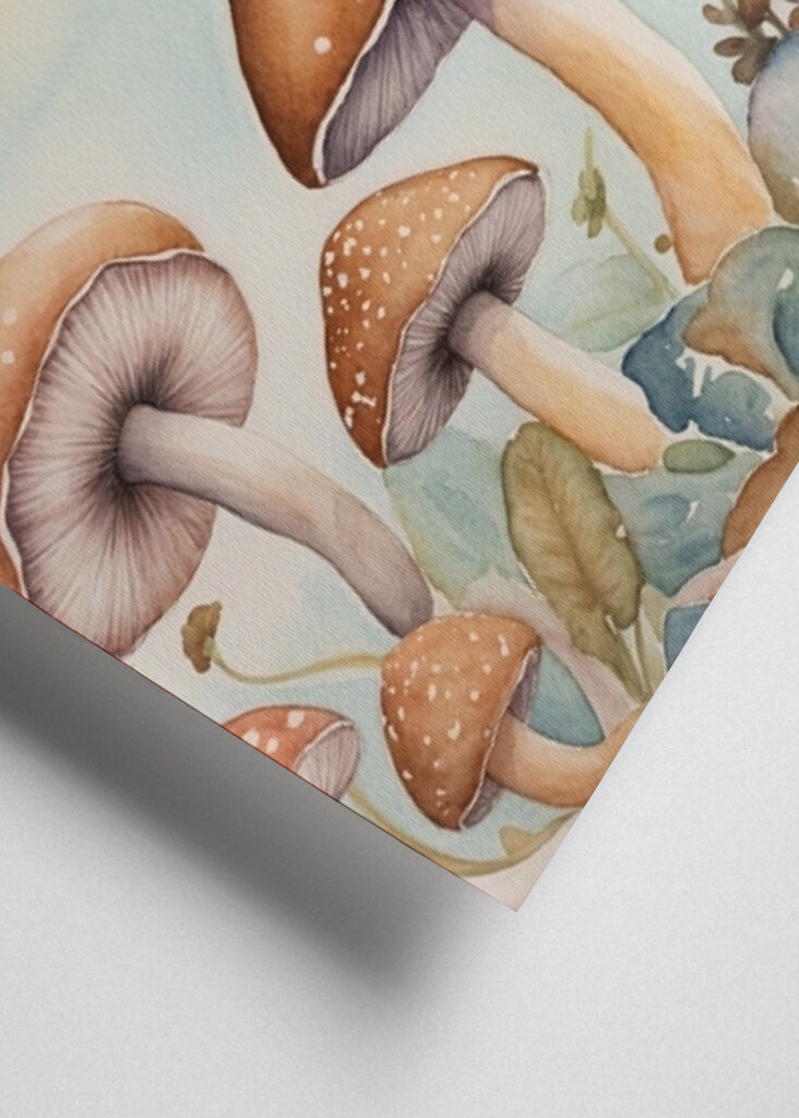 Akvarelové houby v přírodě