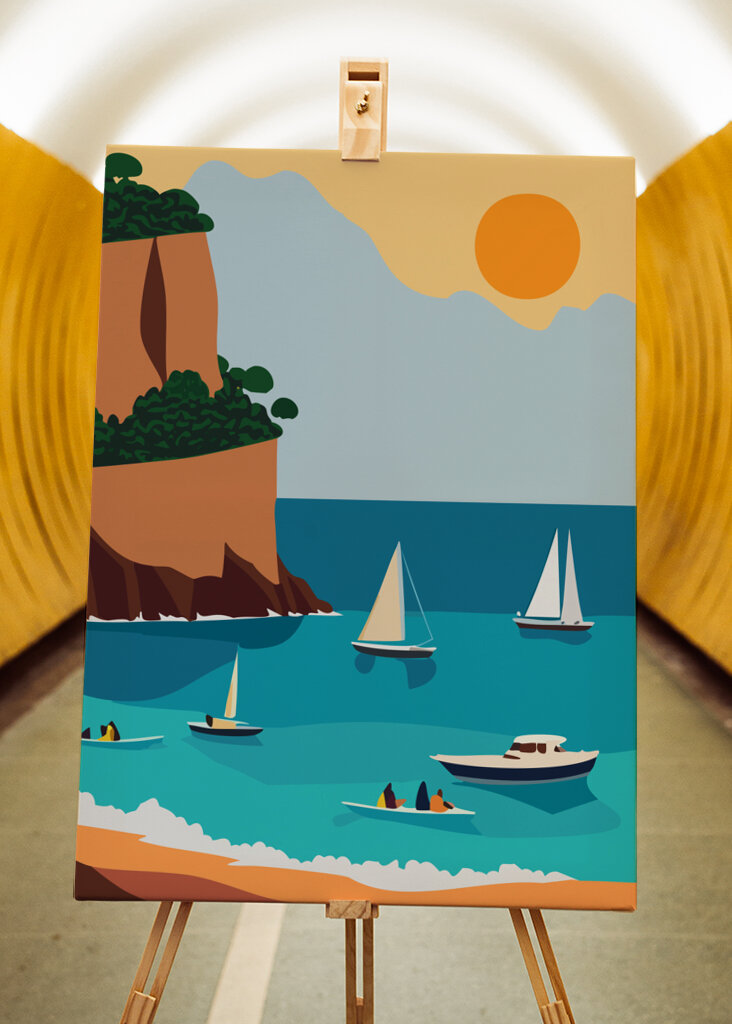 Summer day by the coast