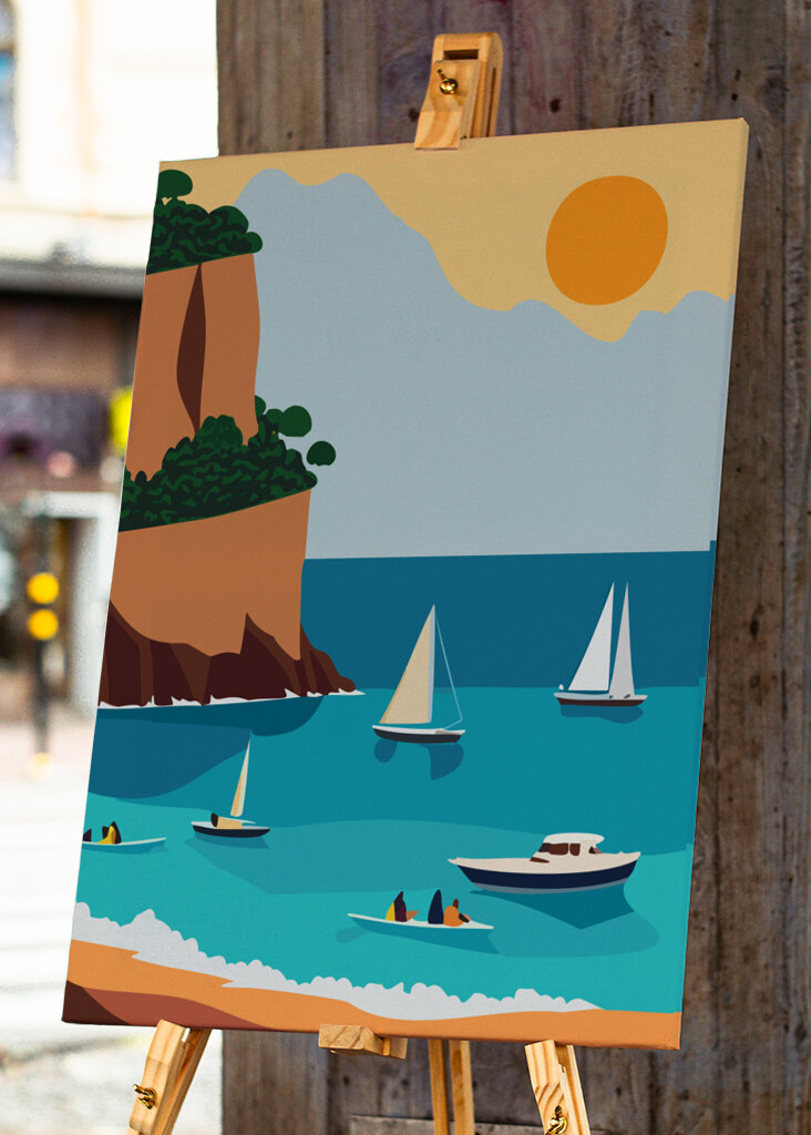 Summer day by the coast