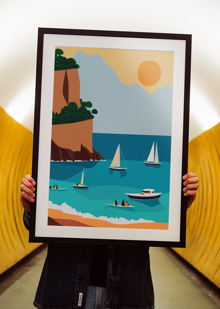 Summer day by the coast