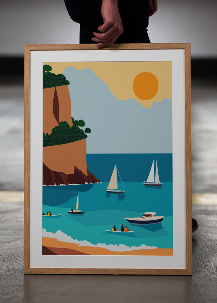 Summer day by the coast