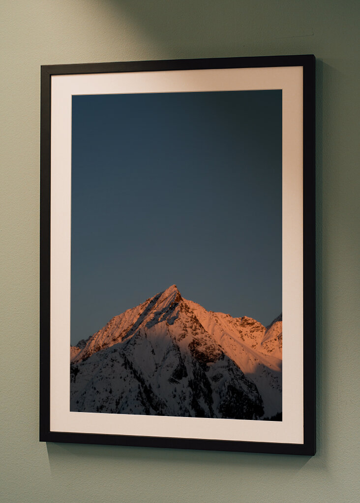 Italian Alpine Peak at Sunset