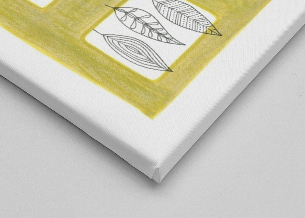 Delikate stregtegninger af blade og blomster