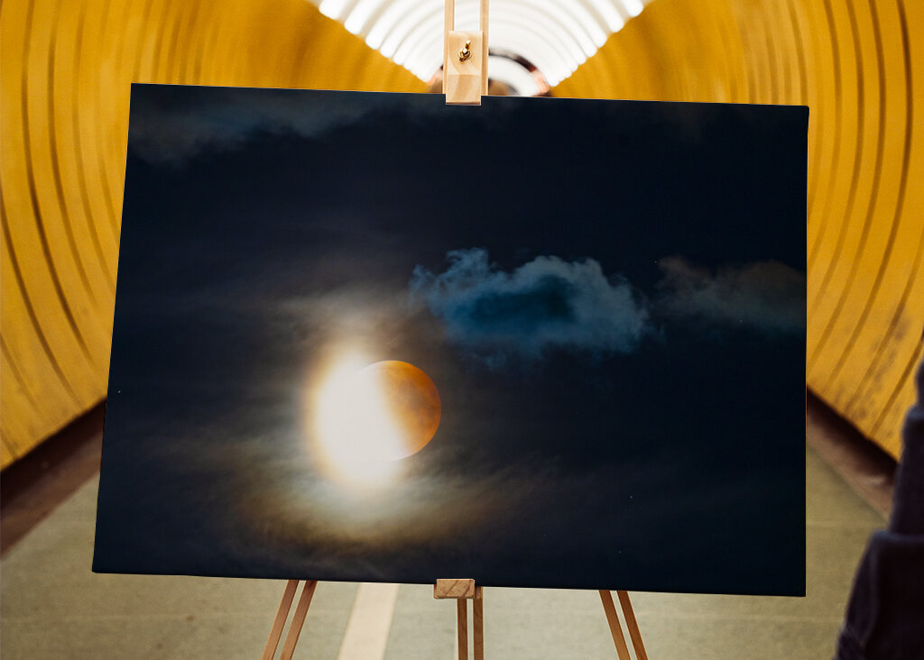 Beleuchteter Blutmond