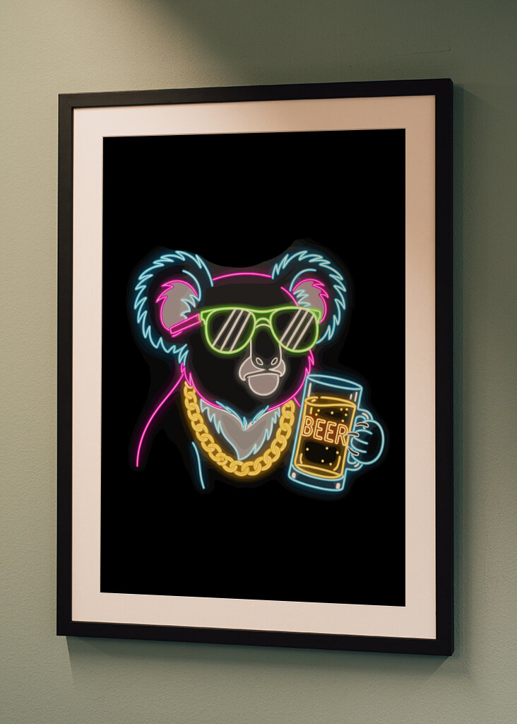 koala neon style