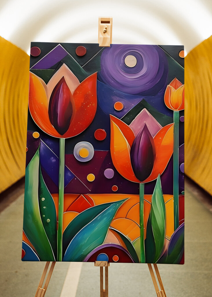 tulips - geometric