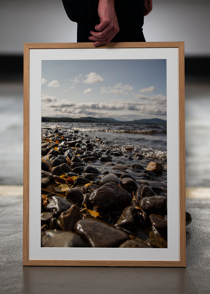 Stenig norrlandsstrand