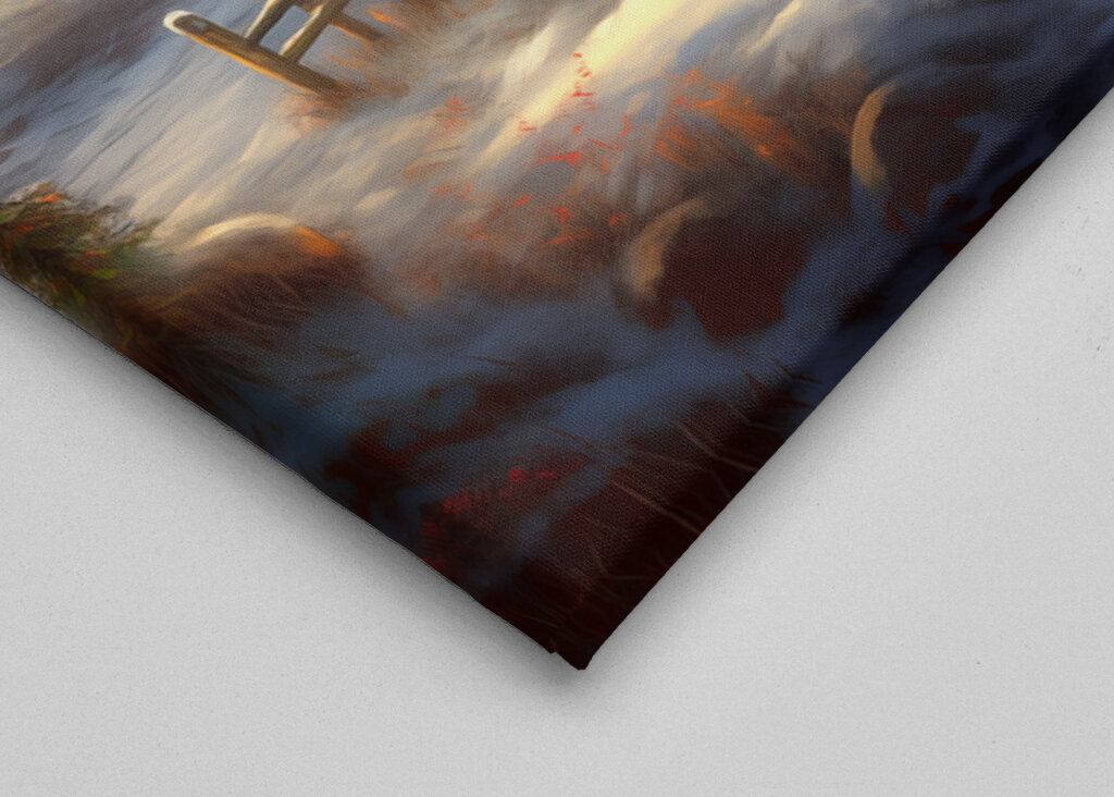 Snowman by Winter Cottage