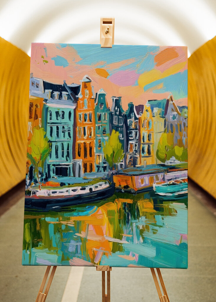 Amsterdam Sunset Scene