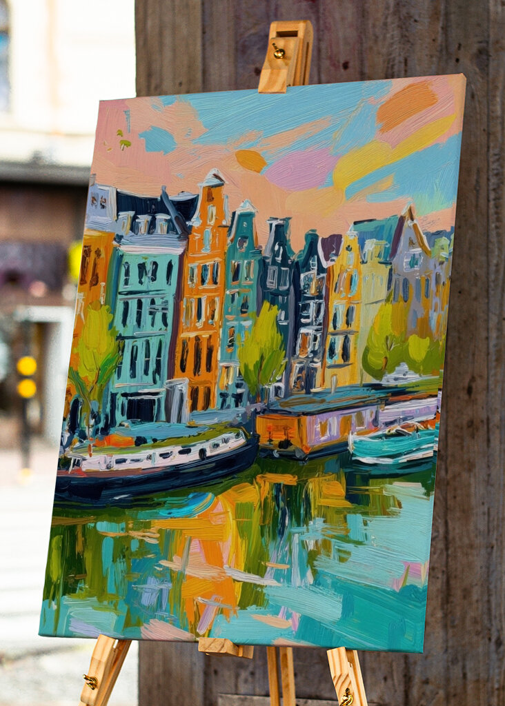 Amsterdam Sunset Scene