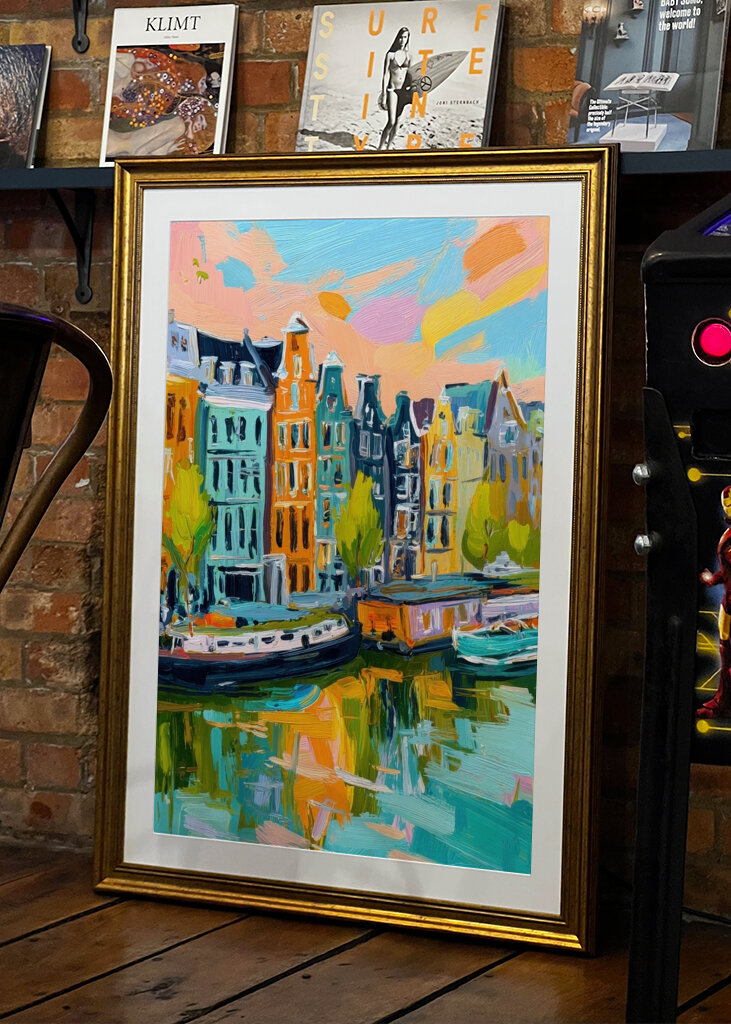 Amsterdam Sunset Scene