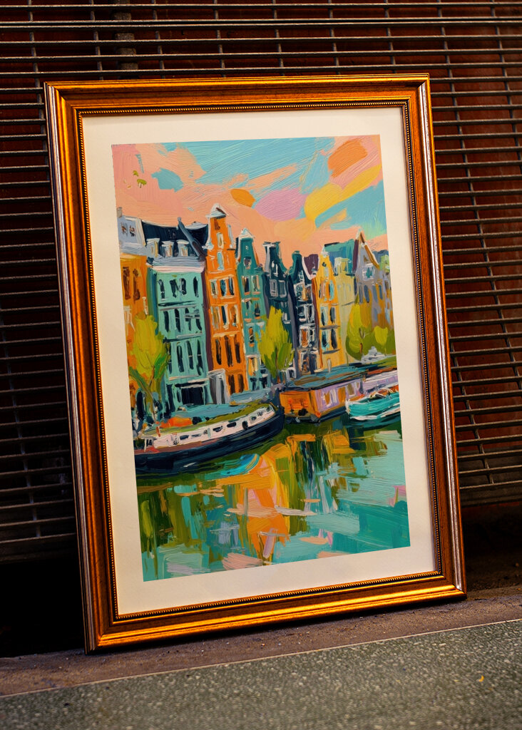 Amsterdam Sunset Scene