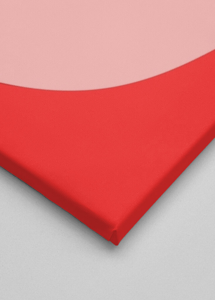 Abstracte vormen op gewaagde rode achtergrond