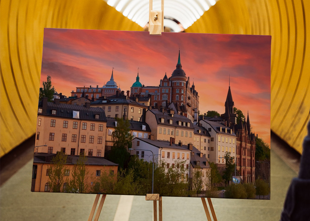 Solnedgang over Maria-fjellet